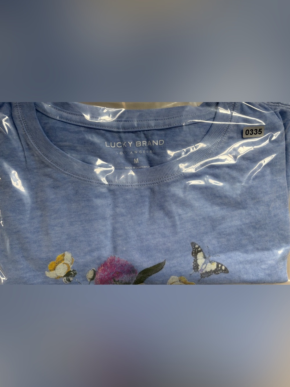 Lucky Brand Blue Floral Graphic Tee - Picture 8 of 8